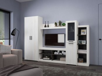 Стенка OSKAR4 сосна белая (Генезис) в Нягани - nyagan.mebel-e96.ru