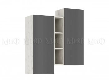 Стенка Оскар комп.2 крафт белый/графит (Миф) в Нягани - nyagan.mebel-e96.ru