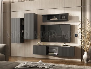Стенка Оскар графит (Миф) в Нягани - nyagan.mebel-e96.ru