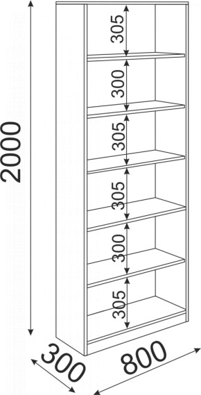 Стеллаж 800 Остин Модуль 08 (Риннер) в Нягани - nyagan.mebel-e96.ru