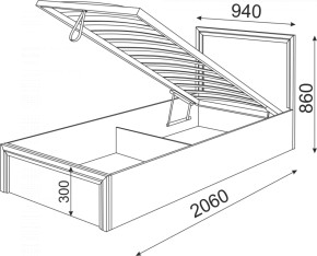 Кровать с ПМ Остин Модуль 22 (Риннер) в Нягани - nyagan.mebel-e96.ru