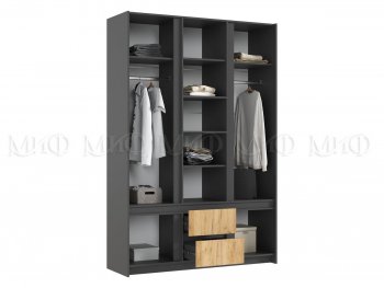 Шкаф 1500 мм Остин крафт/графит (Миф) в Нягани - nyagan.mebel-e96.ru