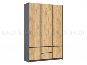 Шкаф 1500 мм Остин крафт/графит (Миф) в Нягани - nyagan.mebel-e96.ru