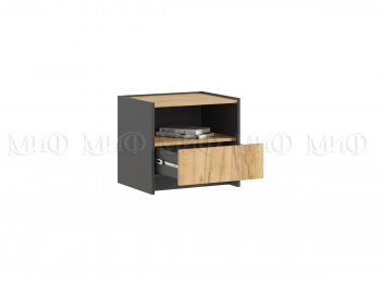 Тумба прикроватная Остин крафт/графит, 2 шт (Миф) в Нягани - nyagan.mebel-e96.ru