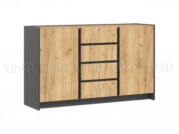 Комод 2дв.4ящ. Остин крафт/графит (Миф) в Нягани - nyagan.mebel-e96.ru
