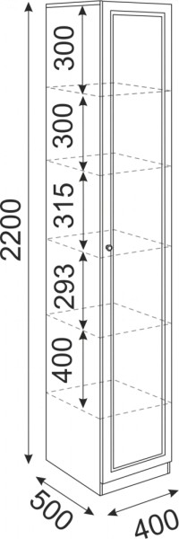 Пенал Беатрис 400 (модуль 4) (Риннер) в Нягани - nyagan.mebel-e96.ru