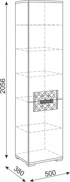 Пенал Тиффани М12 (Риннер) в Нягани - nyagan.mebel-e96.ru