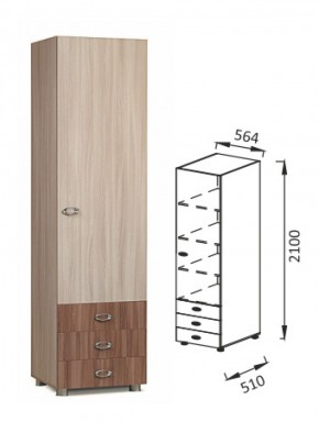 ПМ-12 шкаф для детских вещей Юниор-6 в Нягани - nyagan.mebel-e96.ru