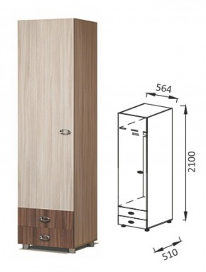 ПМ-13 шкаф для платья Юниор-6 в Нягани - nyagan.mebel-e96.ru