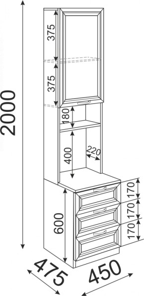 Набор подростковой мебели Остин модульный (Риннер) в Нягани - nyagan.mebel-e96.ru