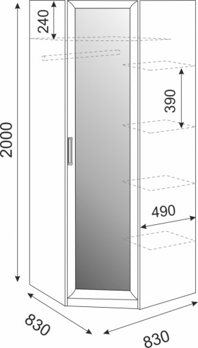 Шкаф угловой Волкер М1 (Риннер) в Нягани - nyagan.mebel-e96.ru