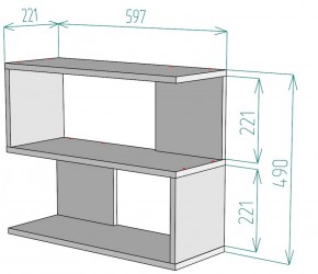 Полка S27 (ДСС) в Нягани - nyagan.mebel-e96.ru