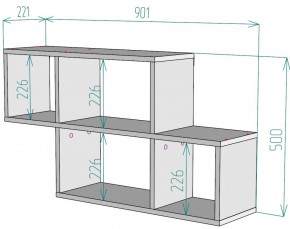 Полка S39 (Белый) в Нягани - nyagan.mebel-e96.ru