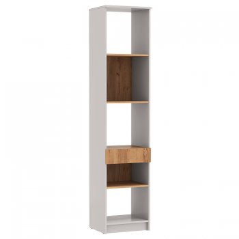 Стеллаж 89.21 Прайм (высокий с ящиком) (Олмеко) в Нягани - nyagan.mebel-e96.ru