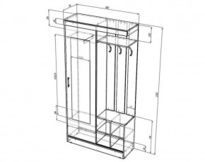 Прихожая купе Бриз (Лин) в Нягани - nyagan.mebel-e96.ru