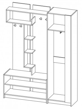 Прихожая Марица модульная (Венге/Дуб молочный) (ВНК) в Нягани - nyagan.mebel-e96.ru