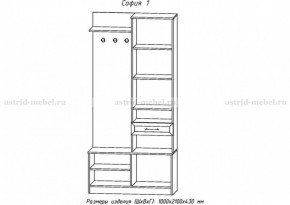 Прихожая София 1 (АстридМ) в Нягани - nyagan.mebel-e96.ru