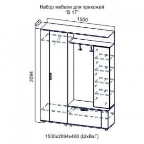 Прихожая Виза-17 (СВ) в Нягани - nyagan.mebel-e96.ru