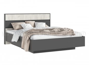 Кровать парящая Роджина с подсветкой, графит/крафт белый (Миф) в Нягани - nyagan.mebel-e96.ru