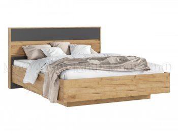 Кровать парящая Роджина с подсветкой, крафт/графит (Миф) в Нягани - nyagan.mebel-e96.ru