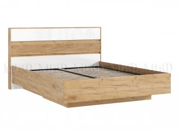 Кровать парящая с ПМ Роджина крафт/белый (Миф) в Нягани - nyagan.mebel-e96.ru