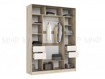 Шкаф-купе 1800 мм Роджина крафт серый/кашемир (Миф) в Нягани - nyagan.mebel-e96.ru