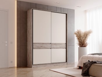 Спальный гарнитур Роджина крафт серый/кашемир, модульный (Миф) в Нягани - nyagan.mebel-e96.ru