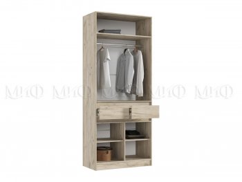 Шкаф 1000 мм Роджина крафт серый/кашемир (Миф) в Нягани - nyagan.mebel-e96.ru