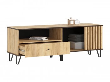 Тумба ТВ (1500) Роджина дуб крафт (Миф) в Нягани - nyagan.mebel-e96.ru