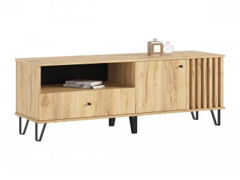 Тумба ТВ (1500) Роджина дуб крафт/дуб крафт (Миф) в Нягани - nyagan.mebel-e96.ru