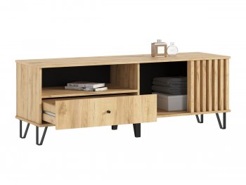 Тумба ТВ (1500) Роджина дуб крафт/дуб крафт (Миф) в Нягани - nyagan.mebel-e96.ru