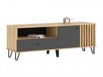 Тумба ТВ (1500) Роджина крафт/графит (Миф) в Нягани - nyagan.mebel-e96.ru