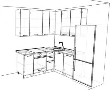 Кухонный гарнитур угловой 2000*1400 мм (Санвут) в Нягани - nyagan.mebel-e96.ru