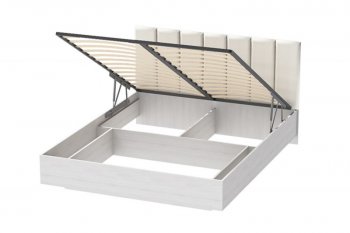 Кровать с подъемным механизмом Шарм (арт.031М1) экокожа Sontex Milk (Диал) в Нягани - nyagan.mebel-e96.ru | фото