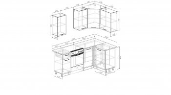 Кухонный гарнитур угловой Изумруд 2000х1200 в Нягани - nyagan.mebel-e96.ru