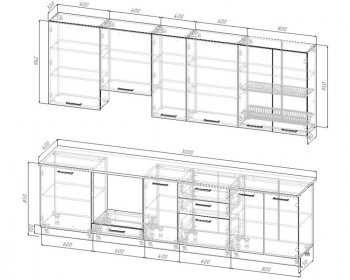 Кухонный гарнитур высокий Старое дерево 3000 мм МДФ в Нягани - nyagan.mebel-e96.ru