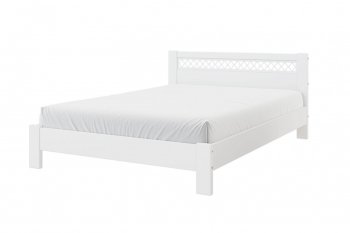 Кровать из массива Шейла белый античный (БМ) в Нягани - nyagan.mebel-e96.ru