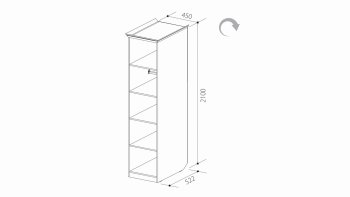 Шкаф-пенал ШиК-1 ( Уголок Школьника 2) в Нягани - nyagan.mebel-e96.ru