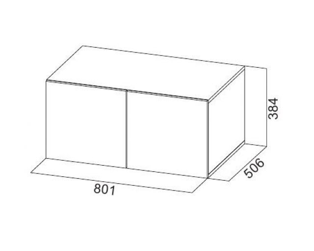 Шкаф 800 мм ШК-5 с антресолью белый (СВ) в Нягани - nyagan.mebel-e96.ru