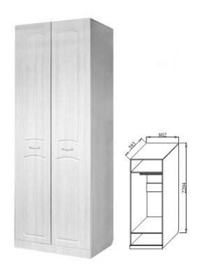 Шкаф 2-х дверный для платья и белья Ева-10 в Нягани - nyagan.mebel-e96.ru