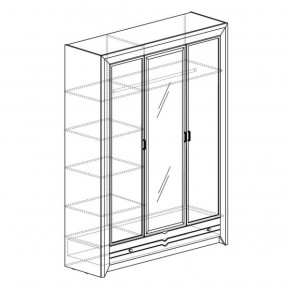 Шкаф 3-дверный Фьорд 150 (Яна) в Нягани - nyagan.mebel-e96.ru