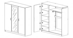 Шкаф 3-х створчатый Лео-Люкс с фотопечатью в Нягани - nyagan.mebel-e96.ru