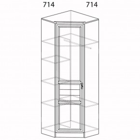 Шкаф для одежды угловой Лира 57 (Яна) в Нягани - nyagan.mebel-e96.ru