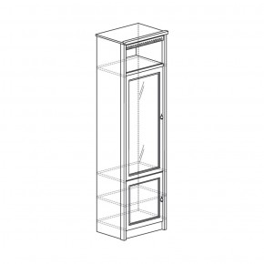 Шкаф для посуды Лючия 185 дуб оксфорд (Яна) в Нягани - nyagan.mebel-e96.ru