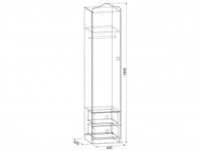 Шкаф комбинированный с ящиками 1 ств. Амели (Амели) в Нягани - nyagan.mebel-e96.ru