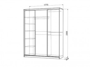 Шкаф-купе Бассо 7-600 27 (полки слева) в Нягани - nyagan.mebel-e96.ru