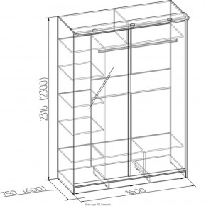 Шкаф-купе Домашний 1600 дуб сонома в Нягани - nyagan.mebel-e96.ru