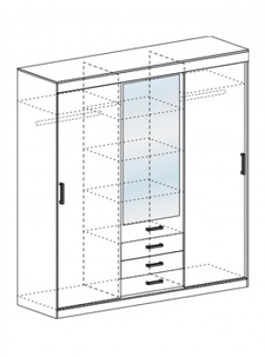 Шкаф-купе Лидер-3М 1700 мм (СтендМ) в Нягани - nyagan.mebel-e96.ru