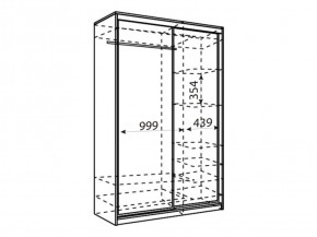 Шкаф-купе Рене 1500 вариант 1 (ЛДСП/ЛДСП) в Нягани - nyagan.mebel-e96.ru