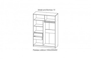 Шкаф-купе ВИКТОРИ-13 Анкор темный в Нягани - nyagan.mebel-e96.ru